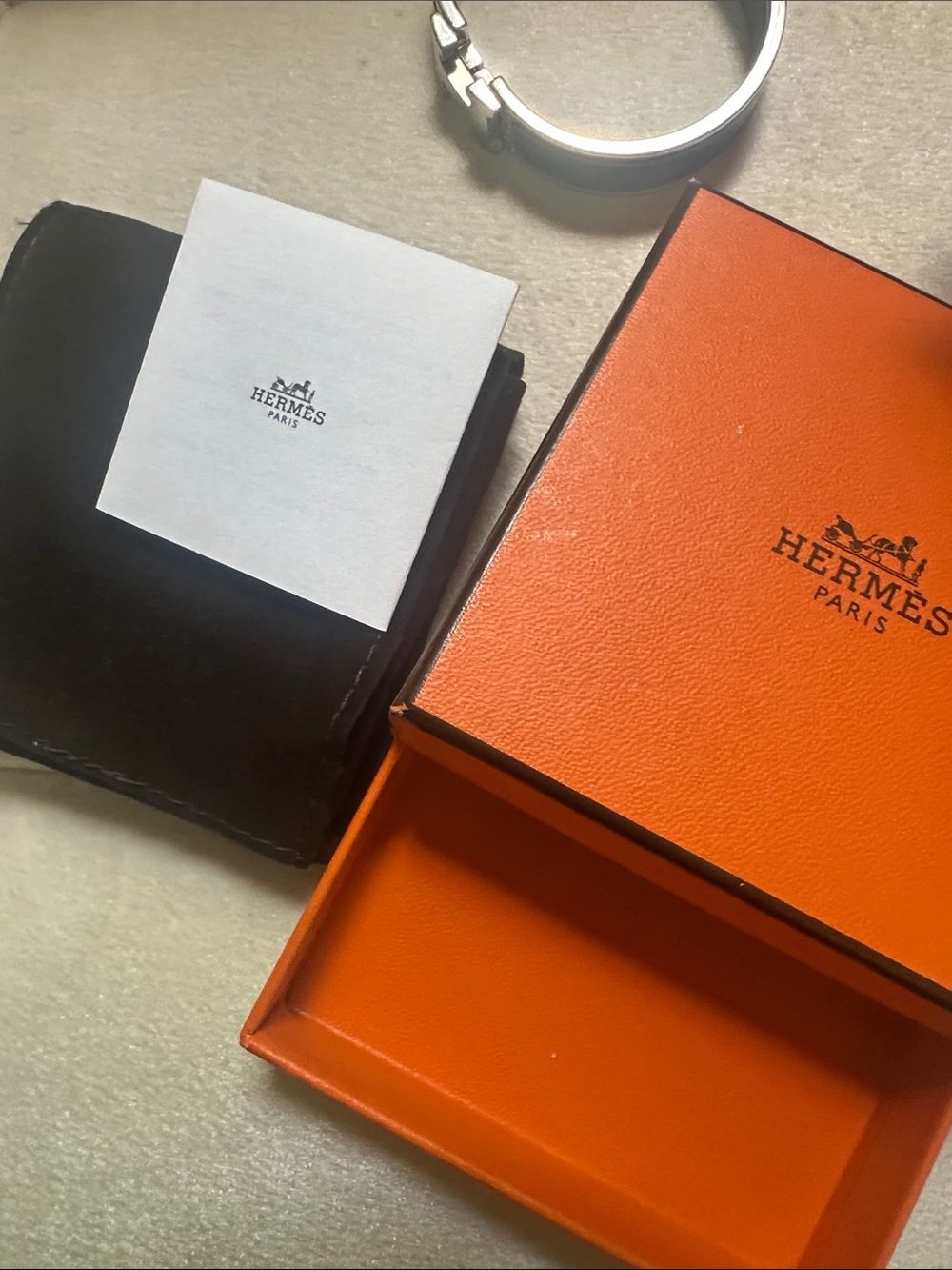Hermes H Bracelet in Black and Silver, Authentic - Picture 4 of 5
